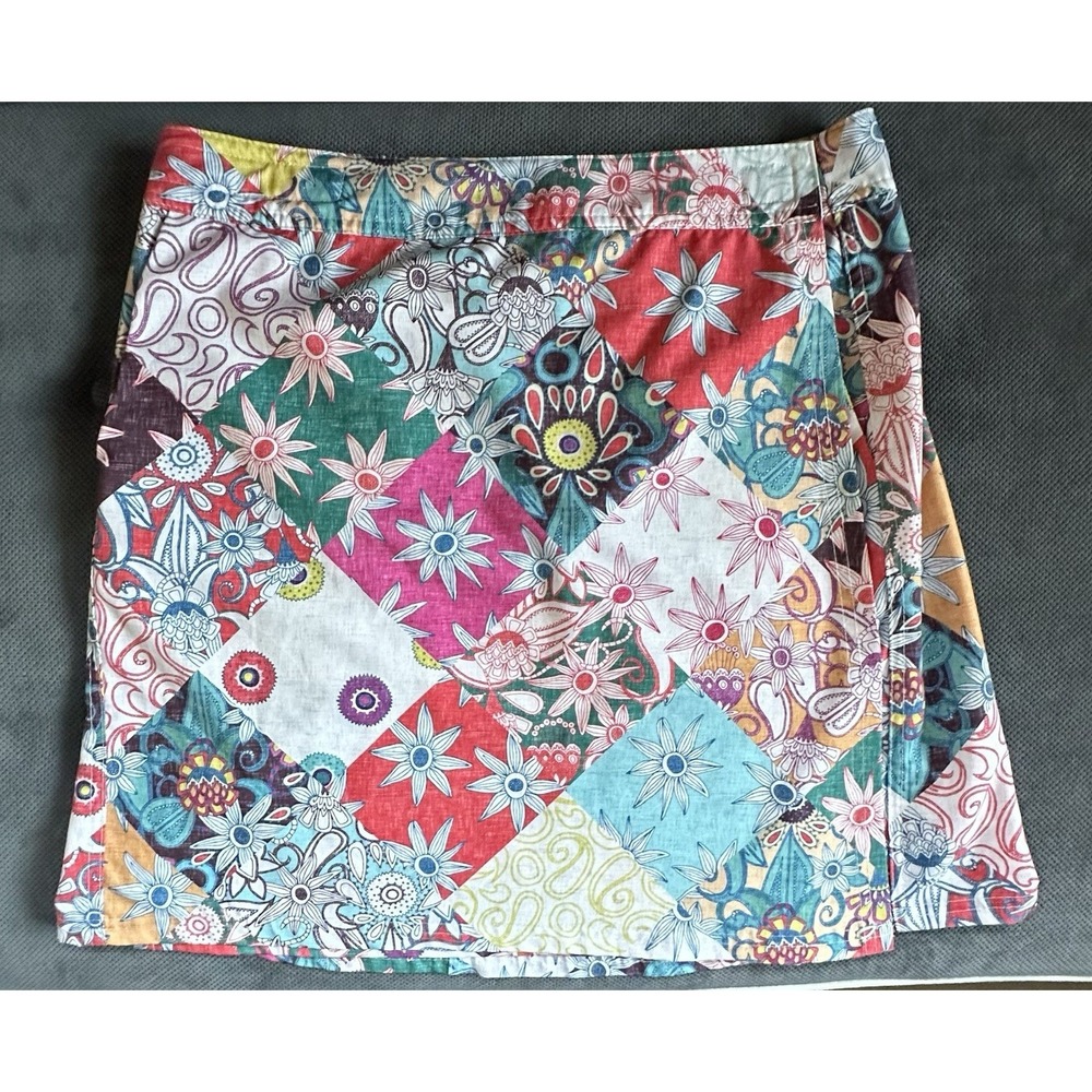 Rip Skirt Hawaii Women's Adjustable Waist Wrap Skirt Floral Multicolor Sz Medium
